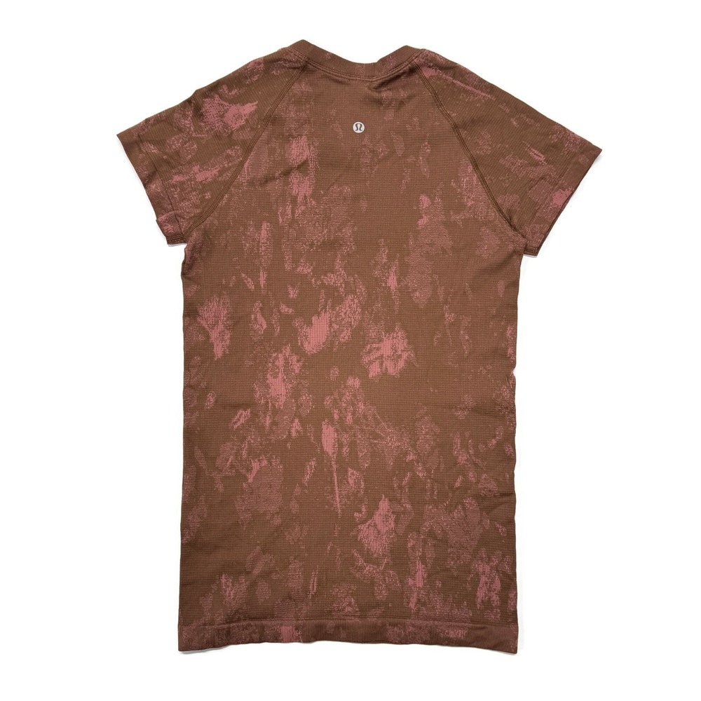 Lululemon Swiftly Tech Short Sleeve 2.0 T-Shirt Brown Pink Brier Rose 6 Floral - Picture 2 of 6